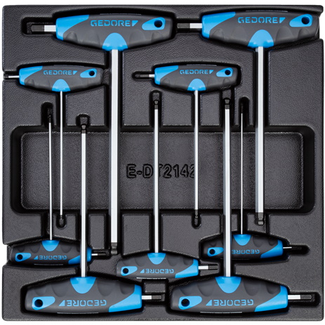 Gedore 1500 ES-DT 2142 Hexagon socket key set in 2/3 ES module