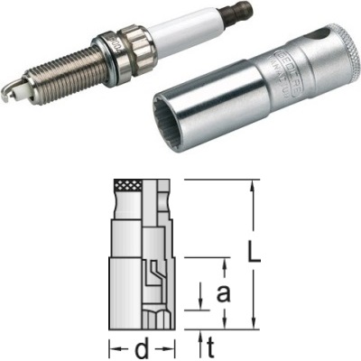 Gedore D 55 Zndkerzeneinsatz 3/8" 14 mm