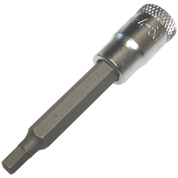 Gedore IN 20 L 4-60 Screwdriver bit socket 1/4" long, hex 4 mm