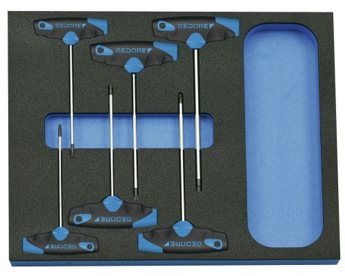 Gedore 2005 CT2-2142 TX Screwdriver set in 2/4 CT tool module, 6 pcs