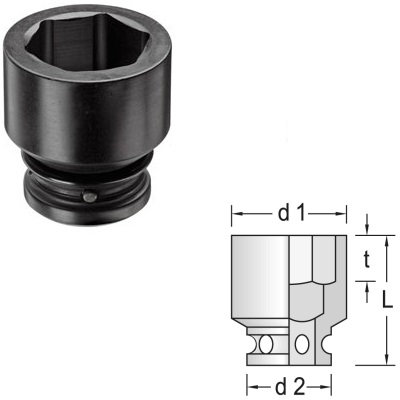 Gedore K 21 S 80 Impact socket 1" Impact-Fix 80 mm