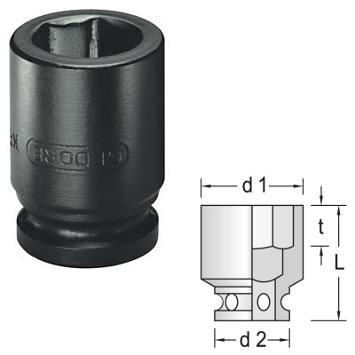 Gedore KR 19 19 Slagmoerdopsleutel 1/2" 19 mm