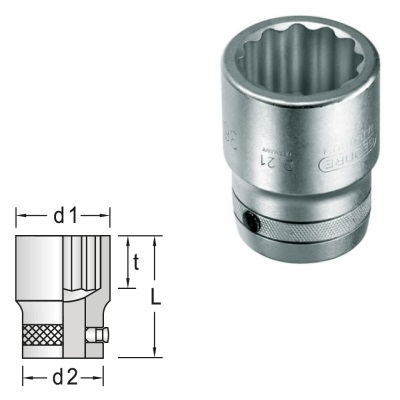 Gedore D 21 36 Dopsleutel 1" UD-Profiel 36 mm