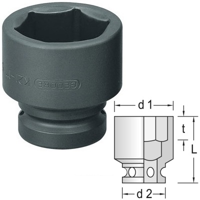 Gedore K 21 2.1/4AF Kraftschraubereinsatz 1" 6-kant 2.1/4"