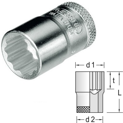 Gedore D 30 9/32AF Dopsleutel 3/8" UD-profiel 9/32"