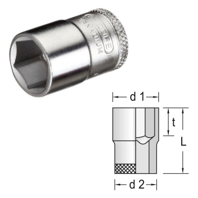 Gedore 30 24 Dopsleutel 3/8" 6-kant 24 mm