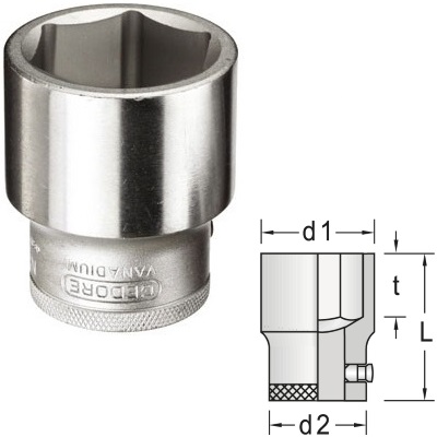 Gedore 32 19 Dopsleutel 3/4" 6-kant 19 mm