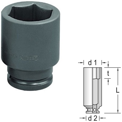 Gedore K 37 L 95 Kraftschraubereinsatz 1.1/2" lang 6-kant 95 mm