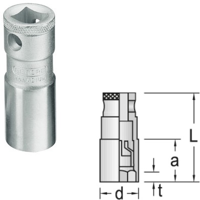 Gedore 50 Bougiedopsleutel 20,8 mm 1/2"