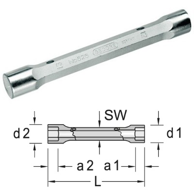 Gedore 626 6x7 Tubular box spanner 6x7 mm