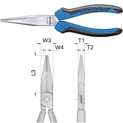 Gedore 8136-200 JC Mechanics pliers 200 mm