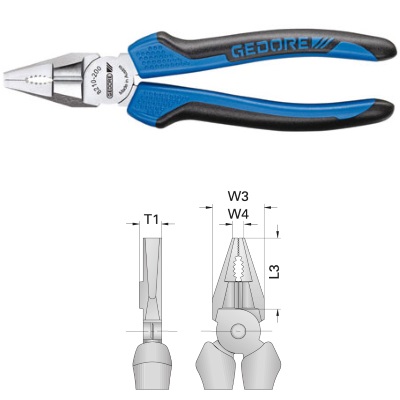 Gedore 8210-200 JC Combination pliers 200 mm