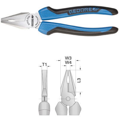 Gedore 8245-200 JC Combination pliers 200 mm