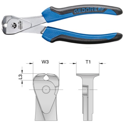 Gedore 8367-160 JC End cutting nipper POWER 160 mm