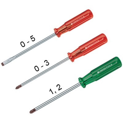 PB Swiss Tools 249 Classic schroevendraaierset, zaagsnede/Phillips/Pozidriv, 12-delig