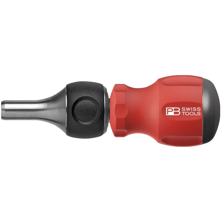 PB Swiss Tools 8453.R-30 Insider Stubby met ratelfunctie, magnetische bithouder en 6 bits, TX/PH/S