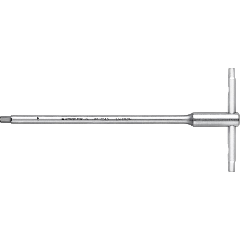 PB Swiss Tools 1204.5 Schroevendraaier met T-greep, Inbus, 5 mm