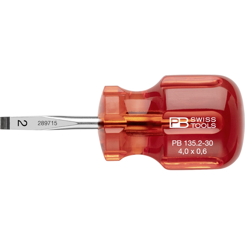 PB Swiss Tools 135.2-30 Classic stubby schroevendraaier, zaagsnede maat 2