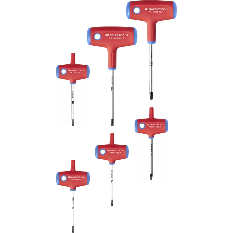 PB Swiss Tools 1551 Schroevendraaierset met T-greep Torx, 6-delig