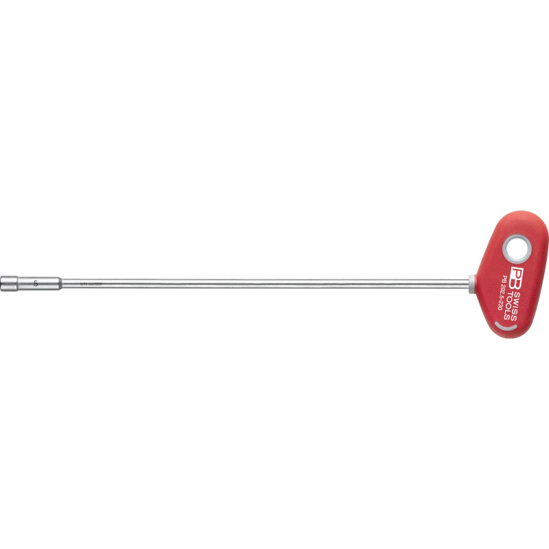 PB Swiss Tools 202.4,5-135 Dopschroevendraaier met T-greep, 4,5 mm