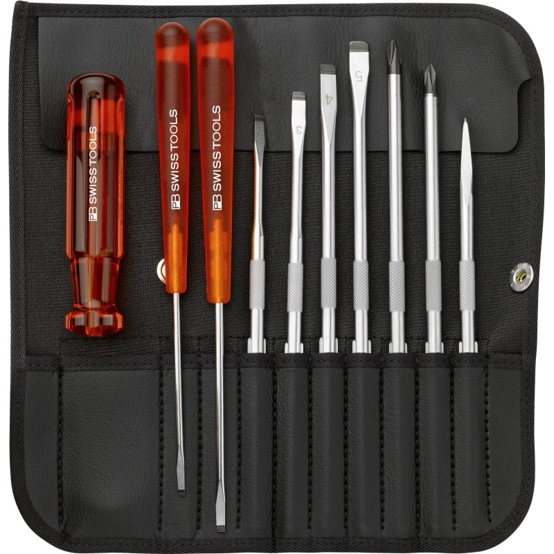 PB Swiss Tools 215 Schroevendraaierset in soepel oprol-etui