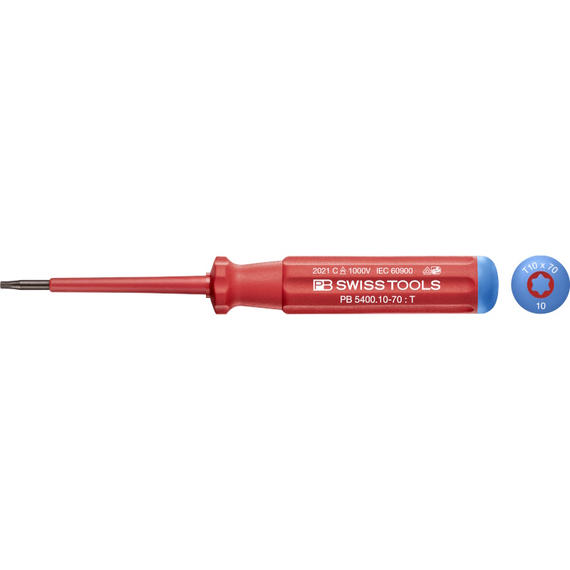 PB Swiss Tools 5400.10-70 Classic VDE schroevendraaier Torx maat T10