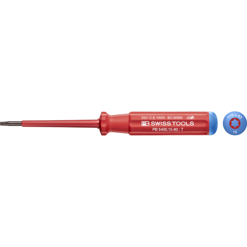 PB Swiss Tools 5400.15-80 Classic VDE schroevendraaier Torx maat T15