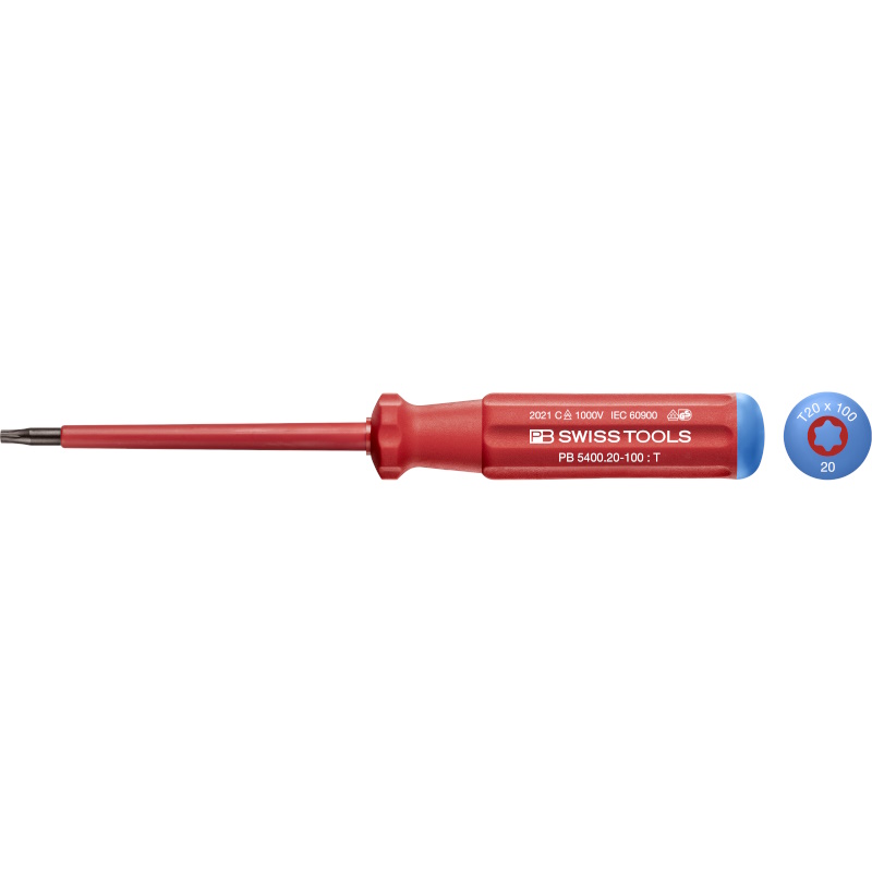 PB Swiss Tools 5400.20-100 Classic VDE schroevendraaier Torx maat T20