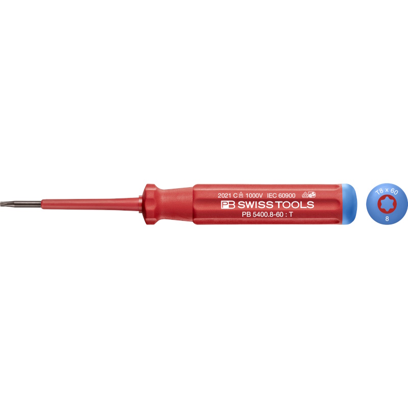 PB Swiss Tools 5400.8-60 Classic VDE schroevendraaier Torx maat T8