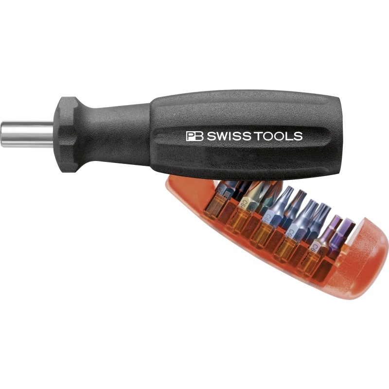 PB Swiss Tools 6510.20 Insider 2, bithouder met 10 bits in greep, zwart