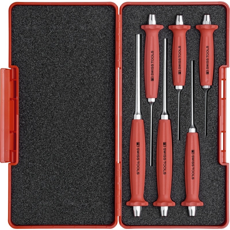 PB Swiss Tools 758.SET Pendrijverset met kunststof greep in ToolBox, 6-delig