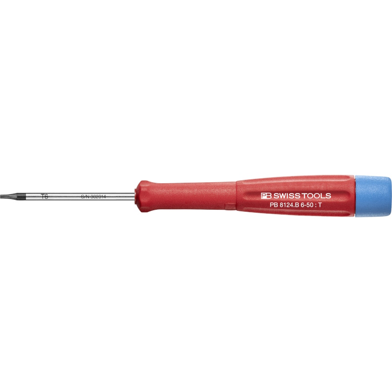 PB Swiss Tools 8124.B 6-50 Elektronica schroevendraaier, Torx met gaatje, T6