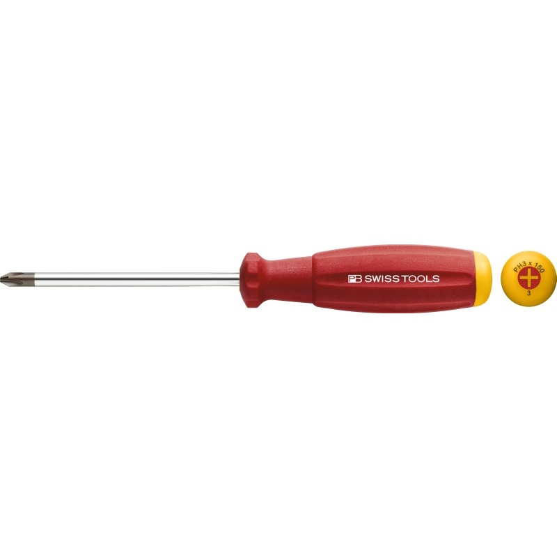 PB Swiss Tools 8190.3-150 SwissGrip kruiskopschroevendraaier Phillips maat PH3, standaard