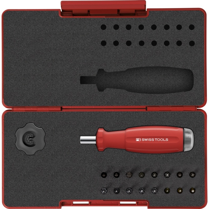 PB Swiss Tools 8321.Set B2 MecaTorque momentgreep set met 16 bits, 0,4 - 2,0 Nm