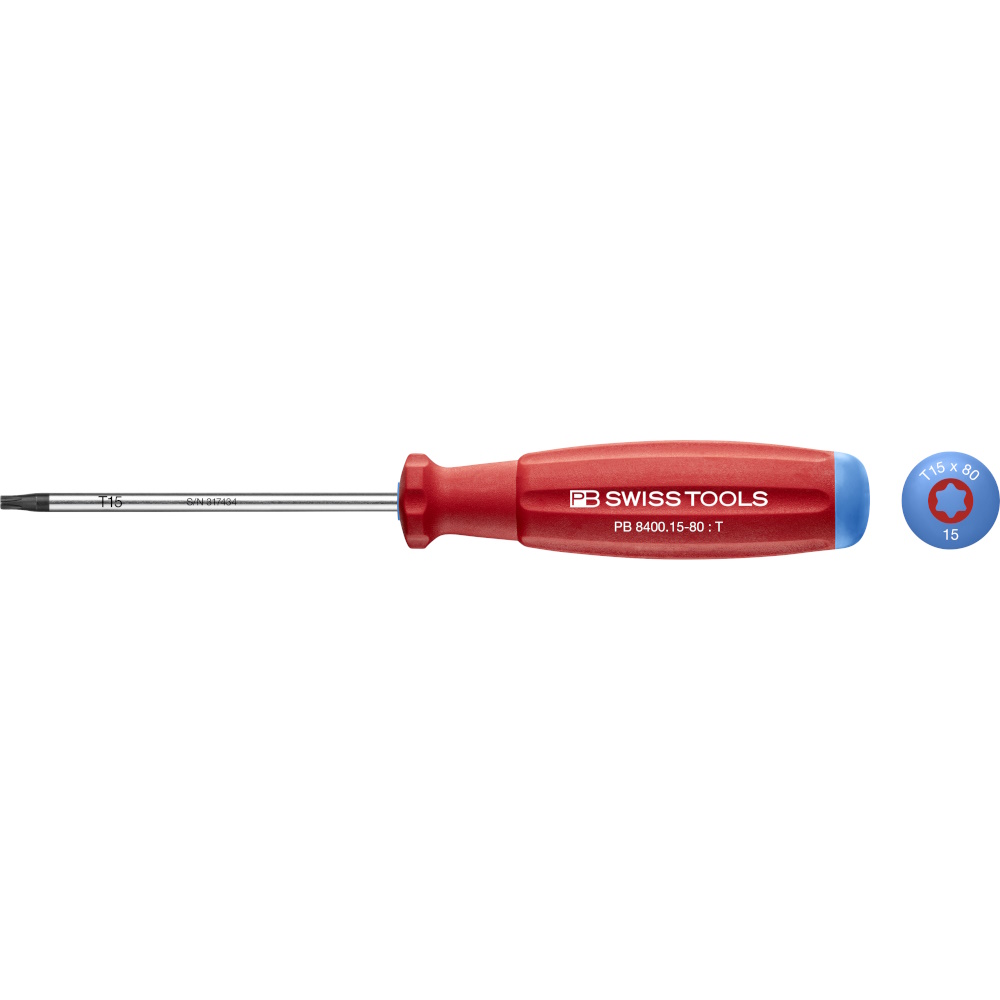 PB Swiss Tools 8400.15-80 SwissGrip schroevendraaier Torx maat T15