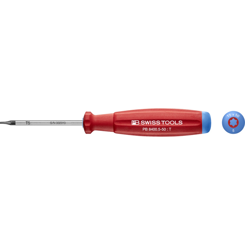 PB Swiss Tools 8400.5-50 SwissGrip schroevendraaier Torx maat T5