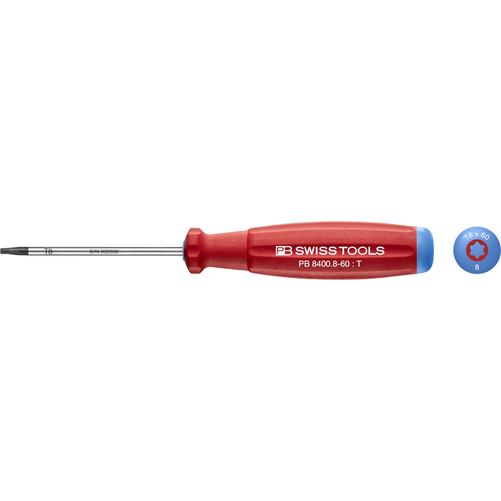 PB Swiss Tools 8400.8-60 SwissGrip schroevendraaier Torx maat T8