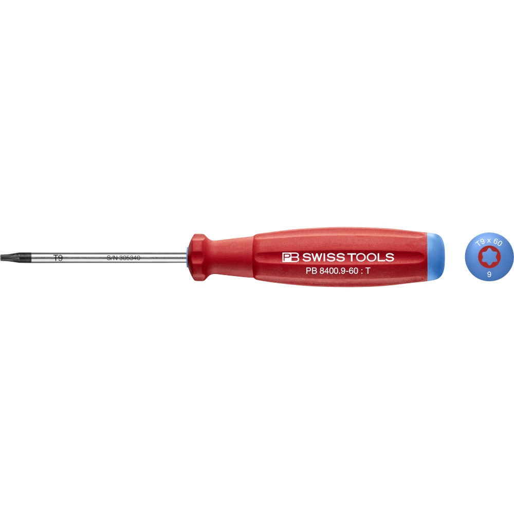 PB Swiss Tools 8400.9-60 SwissGrip schroevendraaier Torx maat T9