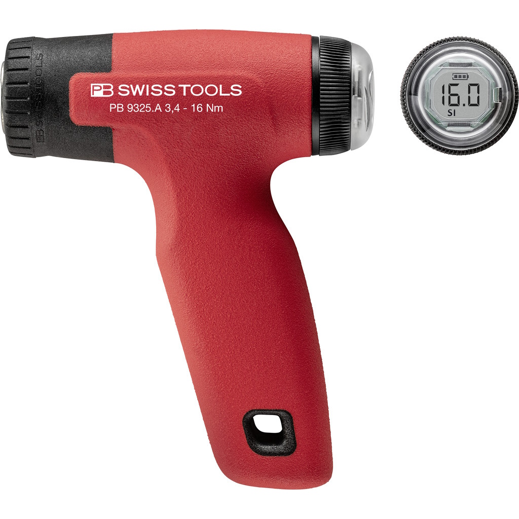 PB Swiss Tools 9325.A 3.4-16 CBB DigiTorque V02, draaimomentschroevendraaier voor PB 225 klingen, 3,4 - 16 Nm